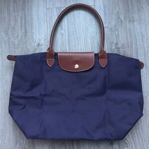 Longchamp Navy Blue Tote Size L